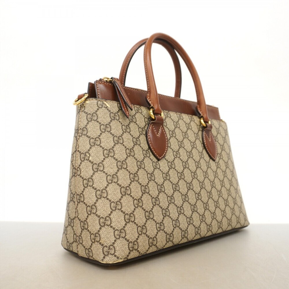 Gucci GG Supreme Handbag Brown Bag - Picture 3 of 10